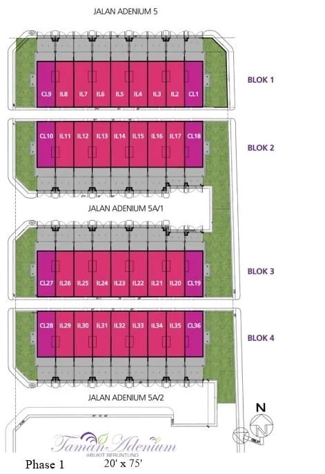 05. Taman Adenium P1-4 (20' x 75') (P1 36 unit & P2 86 unit P3 68 unit & P4 53 unit) 1